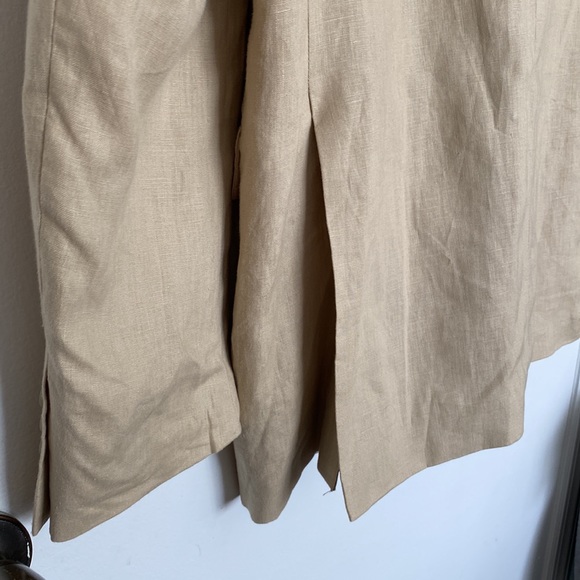 ANDREW FEZZA Men Two Button Linen Blazer Jacket 42L Dress Blazer Tan Beige Cream - Picture 14 of 16